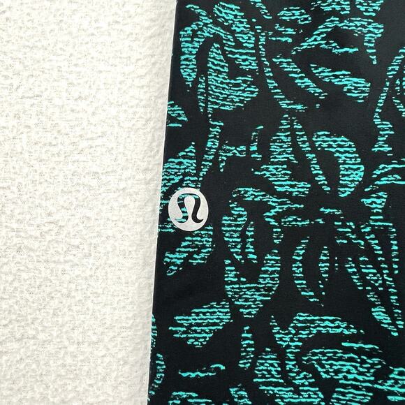 Lululemon Fast Free 7/8 Tight II Nulux 25” Thrive Viridian Green Black Pant 4 - Picture 8 of 10